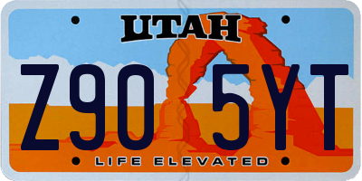 UT license plate Z905YT