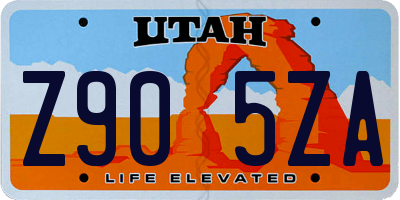 UT license plate Z905ZA