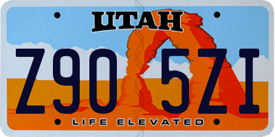 UT license plate Z905ZI