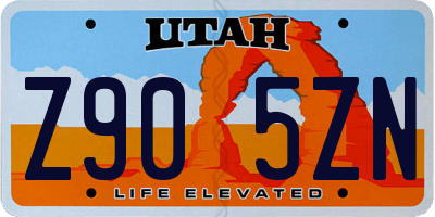UT license plate Z905ZN
