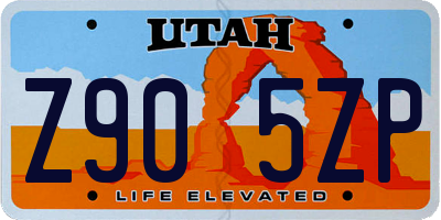 UT license plate Z905ZP