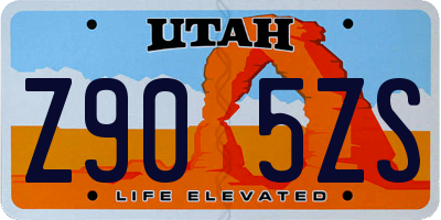 UT license plate Z905ZS