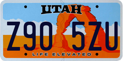 UT license plate Z905ZU