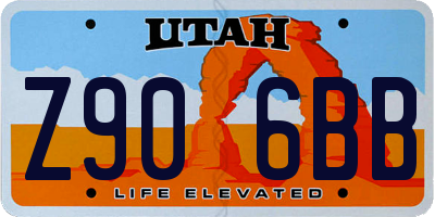 UT license plate Z906BB