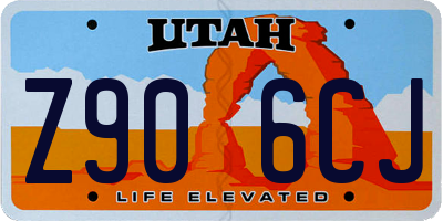 UT license plate Z906CJ