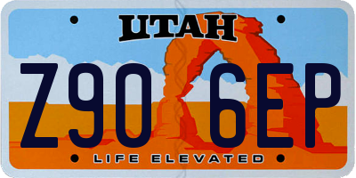 UT license plate Z906EP