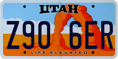 UT license plate Z906ER