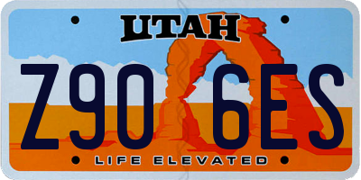 UT license plate Z906ES