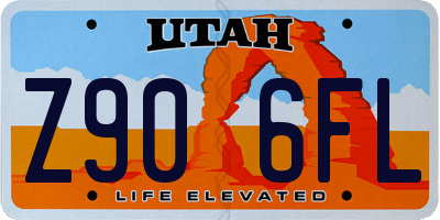 UT license plate Z906FL