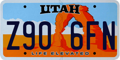 UT license plate Z906FN
