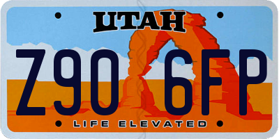 UT license plate Z906FP