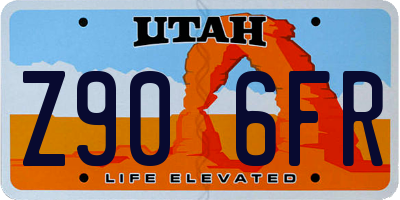 UT license plate Z906FR