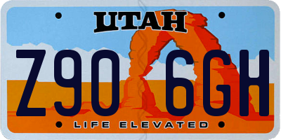 UT license plate Z906GH