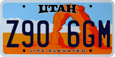 UT license plate Z906GM
