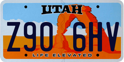 UT license plate Z906HV