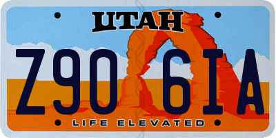 UT license plate Z906IA