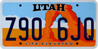 UT license plate Z906JQ