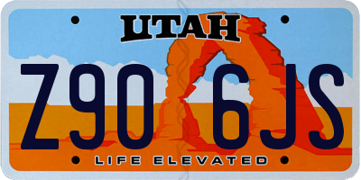 UT license plate Z906JS