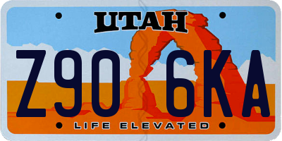 UT license plate Z906KA