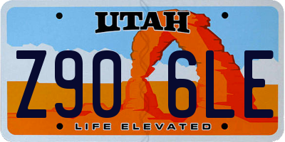UT license plate Z906LE