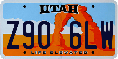 UT license plate Z906LW