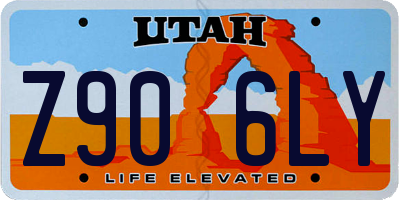 UT license plate Z906LY