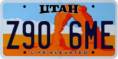 UT license plate Z906ME