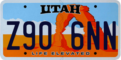 UT license plate Z906NN