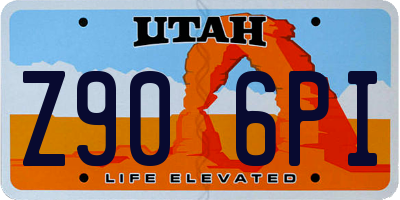 UT license plate Z906PI