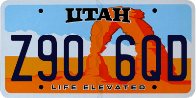 UT license plate Z906QD