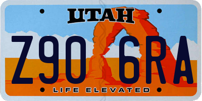 UT license plate Z906RA