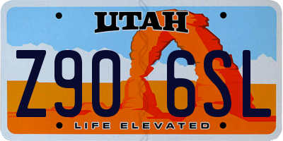 UT license plate Z906SL