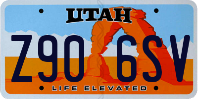 UT license plate Z906SV