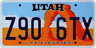 UT license plate Z906TX