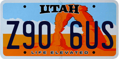 UT license plate Z906US