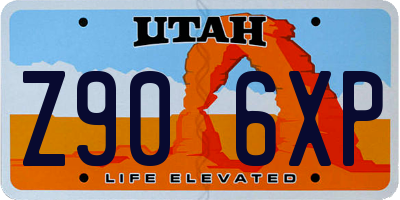 UT license plate Z906XP