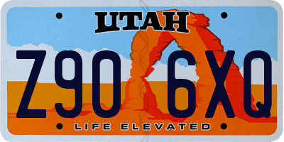UT license plate Z906XQ