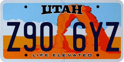 UT license plate Z906YZ