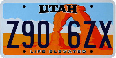 UT license plate Z906ZX