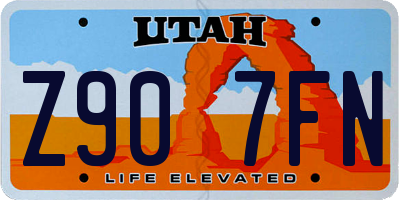 UT license plate Z907FN