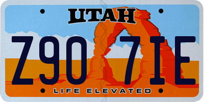 UT license plate Z907IE
