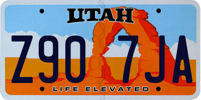 UT license plate Z907JA