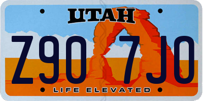 UT license plate Z907JO