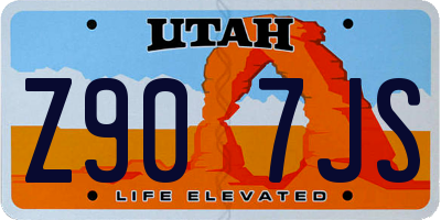 UT license plate Z907JS