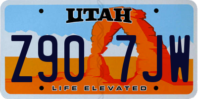 UT license plate Z907JW