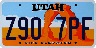 UT license plate Z907PF