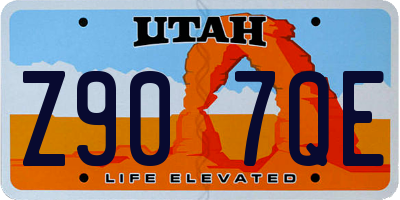 UT license plate Z907QE