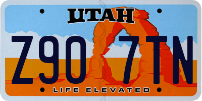 UT license plate Z907TN