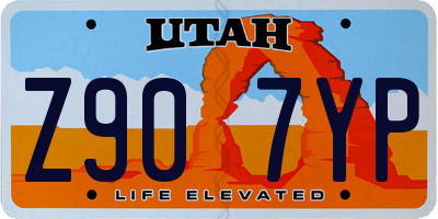 UT license plate Z907YP