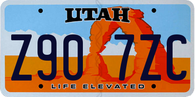UT license plate Z907ZC